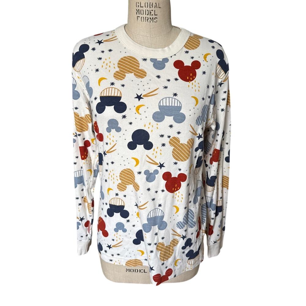 Hanna Andersson Adult Long Sleeve Pajama Top in Mickey Galaxy Print Size Medium